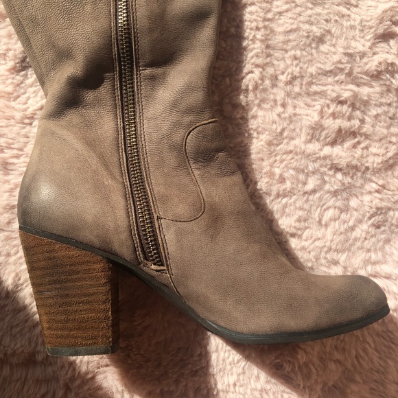 👢NEW LEATHER KNEE HIGH BOOTS COWBOY FALL BOOTS NORDSTROM BP - Picture 7 of 16